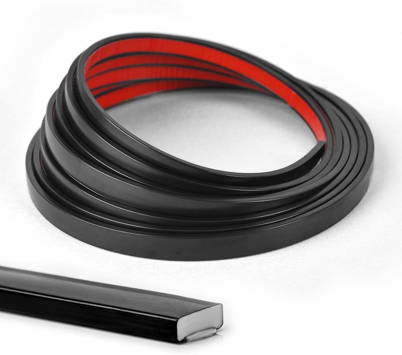 WOWSTAR 30 Ft Peel & Stick Trim, Flexible & Self-Adhesive Molding for Walls, Edges, Borders, Window Frames, Backsplash Tiles - Black - Image 1